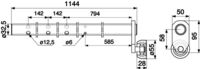 Steuerhebel I L=1144 mm SZ