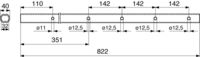 Zinkenträger 40x822 mm