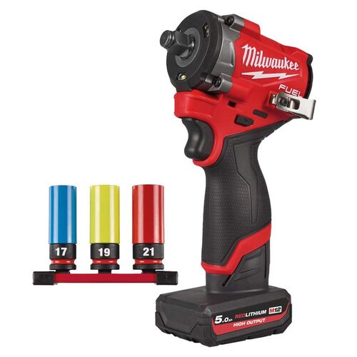 Milwaukee Akku-Schlagschrauber 1/2 M12 M12FCIWF12G3-502X inkl. Nüsse 