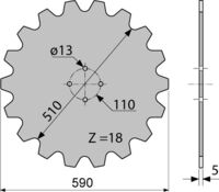 Sechscheibe gez. Ø 590 mm
