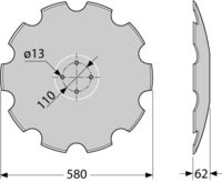 Scheibe gez. 580x5mm TERRADISC