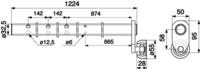 Steuerhebel I L=1220 mm SZ
