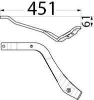 Zinkenträger li. L=489 mm